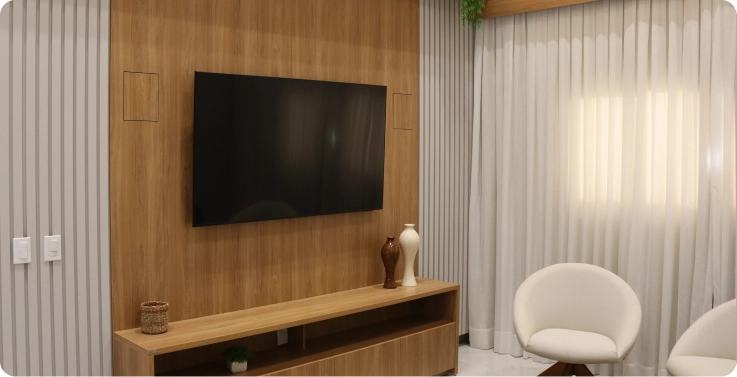 Sala planejada Inspirar Moveis Planejados